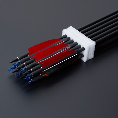 Hunting Carbon Arrows 4quot; Real Feathers for Compound amp; Recurve Bow Hunting Target $26.59