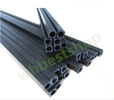 #ad 1 10pcs Pultruded Square Carbon Fiber Tube 1.7 2 2.5 3 4 5 6 8 10mm L500mm S R $9.56