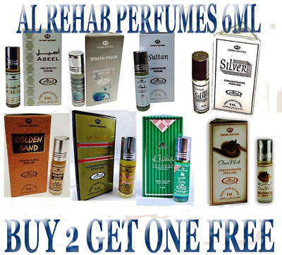 #ad AL REHAB OIL PERFUME ROLL ON 6ML ALCOHOL FREE BUY 2 GET 1 FREE $7.25