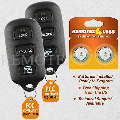 #ad 2x Remote Control Key Fob For 2001 2002 2003 2004 2005 2006 2007 Toyota Sequoia $12.95