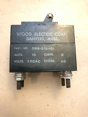 #ad WOOD ELECTRIC CORP 589 215 101 AMPS 15 $10.99