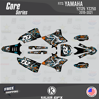 #ad Graphics Kit for Yamaha YZ 125 250 2015 2021 YZ125 YZ250 Core ORANGE $79.99