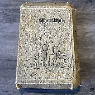 #ad 1948 HOLY BIBLE Guiding Star Edition by Universal Book and Bible House RARE VTG $49.99
