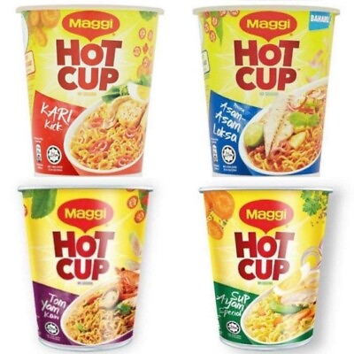 #ad Maggie Cups Curry 1 pack x6 pcs and Tomyam 1 pack x6 pcs FREE Shipping $79.90