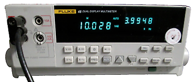 #ad FLUKE 45 DMM Dual display PC interface CALIBRATED Volts Ohms Amps Freq. Rel dB F $299.99