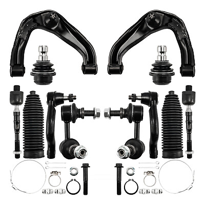 #ad 12x Front Control Arms Kit Sway Bar Tie Rod End For 05 2019 Nissan Frontier New $98.09