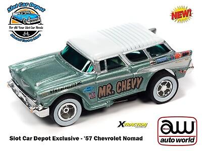 #ad Exclusive Auto World #x27;57 Chevrolet Nomad quot;Mr. Chevyquot; Xtraction HO Slot Car $39.95