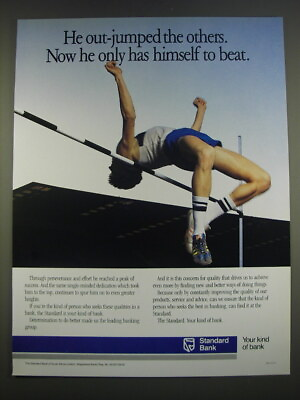 #ad 1989 Standard Bank Ad He out jumped the others $19.99