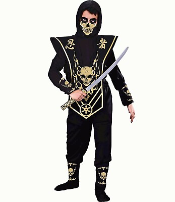 #ad SKULL NINJA Halloween Costume Boys Size Small NEW with Mask NWT Age 4 6 UNOPENED $8.69