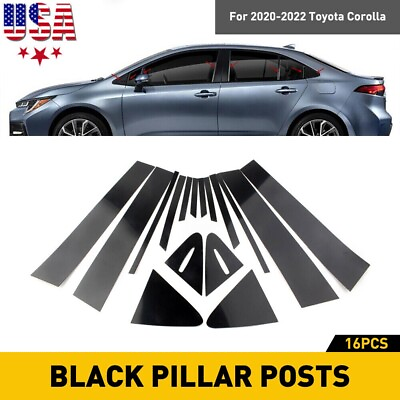 #ad #ad For 2020 2022 Toyota Corolla Black Pillar Post Door Trim Car Auto Accessories $13.95