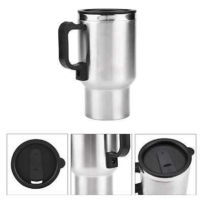 #ad 450ml Electric Incar Travel Heating Cup 12V Stainless Steel Coffee Tea Car Cup $14.99