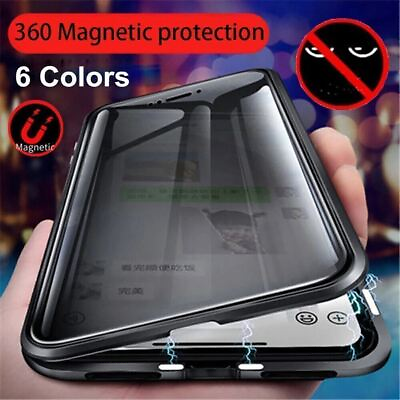 #ad Privacy Anti Spy Magnetic 360 Protective Case For iPhone 14 Pro MAX 13 12 11 US $9.36