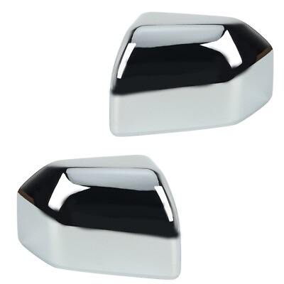 #ad Chrome ABS Pair Exterior Side View Insert Mirrors Cover For 2015 2020 Ford F 150 $38.53