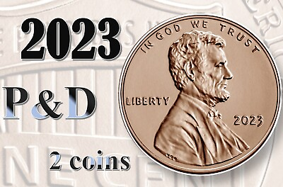 #ad 💰 2023 P amp; D Lincoln Shield Cents 1 Penny UNC 2 coins $1.79