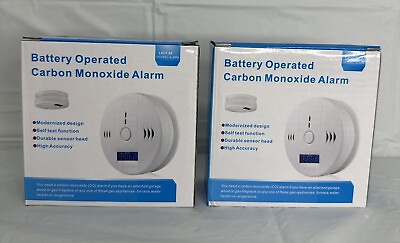 #ad #ad Lot Of 2 Carbon Monoxide Digital Alarm Detector Dezibel LAUT 85 Brand New NN $24.00
