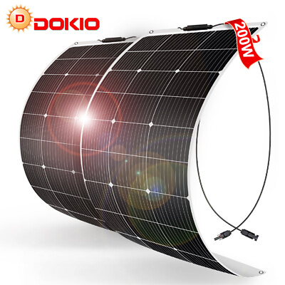 #ad Dokio 100w 200w 500w 1000w flexible Solar Panel For For RV Camper Boat Balcony $51.99