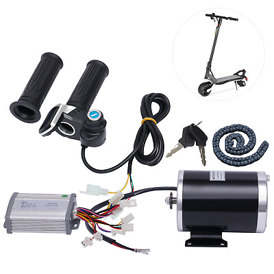 #ad 48V 1000W Brush Electric Bicycle Motor Conversion Set Controller small go kart $123.00