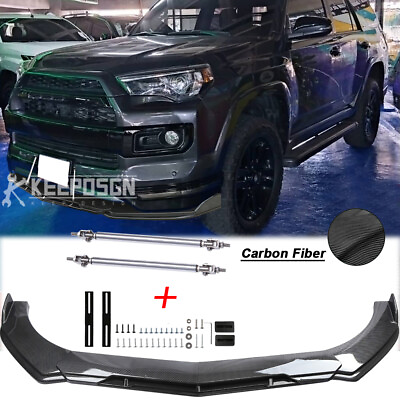 #ad Front Bumper Lip Splitter Parts Accessories Body Kit CARBON for Toyota 4Runner $109.23