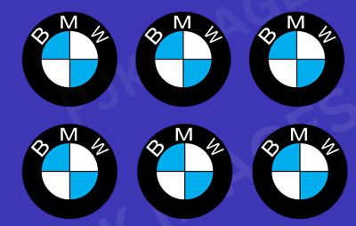 #ad 2quot; x 2quot; BMW Stickers 6 pack Logo Decals Ships Same Day $11.25