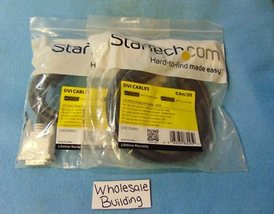 #ad STARTECH DVI D DUAL LINK CABLE DVIDDMM3 3#x27; 25 PIN MALEX25 PIN MALE LOT OF 2 $7.00