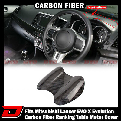 Dash Cover EVO X Trim Panel Instrument Mitsubishi Fit For Carbon 4D Tachomete $149.00