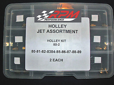 Holley Carburetor 1 4 32 Gas Main JETS ASSORTMENT KIT 80 89 2 EACH 20PACK 80 2 $29.95