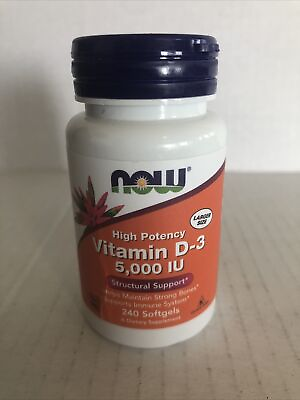 #ad Now Foods High Potency Vitamin D 3 5000 IU 240 Softgels 12 25 $14.62