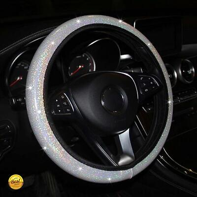 #ad 15quot; Car Steering Wheel Crystal Cover Diamond Sparkled Bling Fashion Protector amp; $8.69