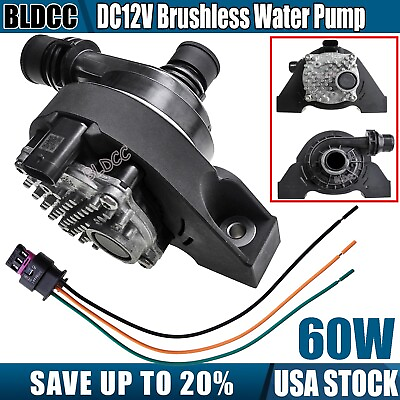 #ad DC 12V 60W Brushless Circulation Water Pump Electric Large flow Intercooler Pump $23.74