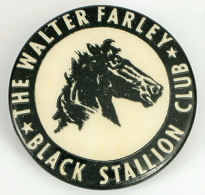 #ad RARE VINTAGE THE WALTER FARLEY BLACK STALLION CLUB PINBACK PIN BROOCH HORSE $75.00
