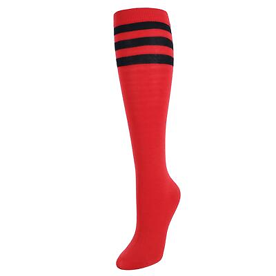 #ad New CTM Women#x27;s Julietta Fashion Knee High Striped Socks 1 Pair $10.94