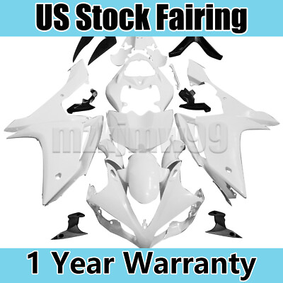 #ad Unpainted White Fairing Fit for Yamaha 2007 2008 YZF R1 Injection Kit Bodywork $216.79