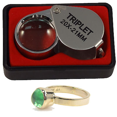 #ad 20x21mm Triplet Jewelers Eye Loupe Magnifier Magnifying Glass Jewelry Diamond $6.99