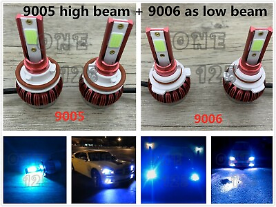 #ad 90059006 Combo LED Headlight Bulb Kit High Low Beam Super Bright 8000k ice blue $26.99