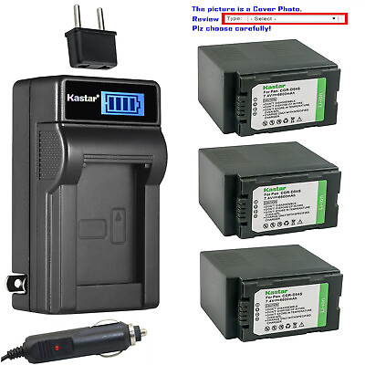 #ad Kastar Battery LCD AC Charger for Panasonic CGRD54 CGR D54S CGR D54SE D54SE 1H $71.99