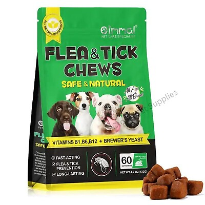 #ad 100% Natural Prevention Fast and Long Acting Chews Pills For All Dogs Ct. 60 $18.99
