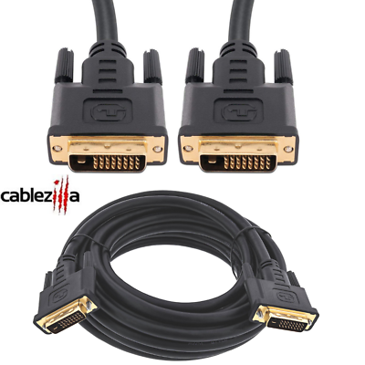 #ad DVI D TO DVI D Cable Male To Male Dual Link 24 1 Pin Monitor Display DVI Wire $6.95