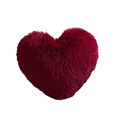 #ad MorroMorn Fluffy Heart Throw Pillows Shaggy Decorative Pillow for Sofa Couch... $43.04