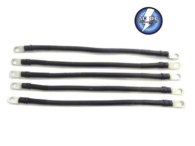 #ad 4 Awg HD Golf Cart Battery Cable 5 pc Black HD Club Car 1983 amp; Up Set U.S.A MADE $22.94
