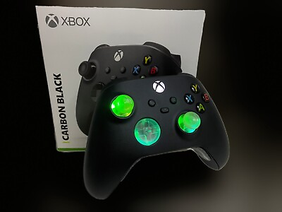Microsoft Xbox One Controller Carbon Black with custom LED mod Great GIFT $95.00