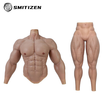 #ad SMITIZEN Silicone Upgraded Muscle Suit Realistic muscle pant fetish fake belly $348.68