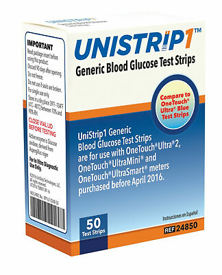 #ad #ad UniStrip 50 Test Strips for Onetouch® Ultra® Meters exp 10 2025 Free shipping $12.50