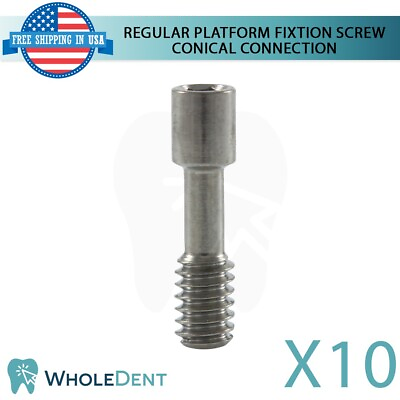 #ad 10X Titanium Fixation Screw For RP Conical Connection 2.65mm Hex Dental Regular $45.00