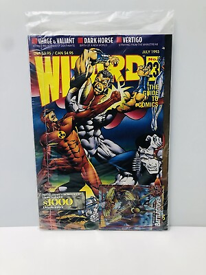 #ad Wizard Guide To Comics Magazine #23 Sealed with cards $15.60