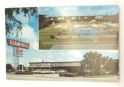 #ad PKMs Flamingo Frontier Motor Hotel McAllen TEX Postcard $2.39