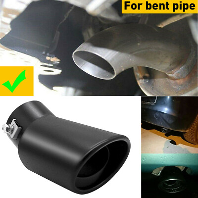 #ad Black Car Stainless Steel Rear Exhaust Pipe Tail Muffler Tip Round Accessories $15.99