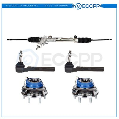 #ad Eccpp Steering Rack And Pinion2 Wheel Hub Bearing W Abs2 Outer Tie Rod 22 1029 $275.69