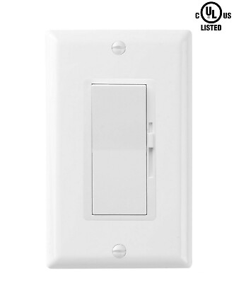 #ad Decora Dimmer Light Switch Single Pole 3 Way LED Incandescent CFL UL $11.95