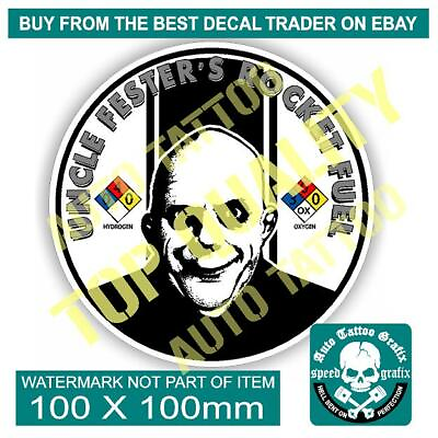 #ad UNCLE FESTER#x27;S ROCKET FUEL Decal Sticker Man Cave Rat Rod Hot Rod Decal Stickers AU $5.50