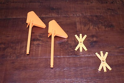 #ad 2 Knex Orange X Rods amp; 2 Orange Cams for Pirate Ship Standard Replacement Parts $13.11